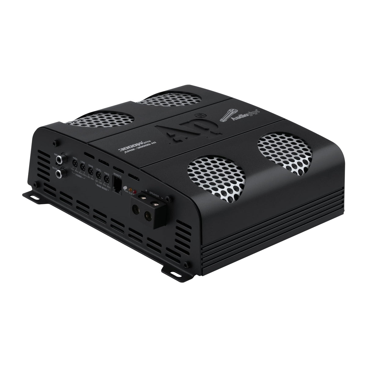 Audiopipe APHF-3000D-H1 front view shows compact Class D design for space saving