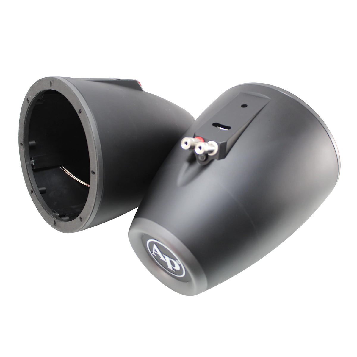 Audiopipe APMP-800ETW 8-inch enclosure in black for compact car audio installation.