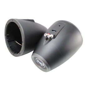 Audiopipe APMP-800ETW 8-inch enclosure in black for compact car audio installation.