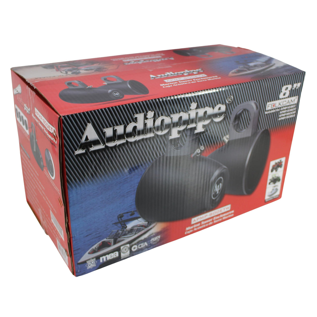 Audiopipe APMP-800ETW black enclosure with modern styling.