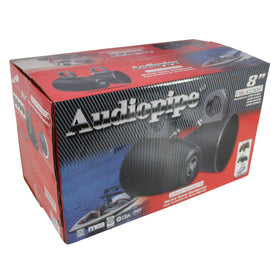 Audiopipe APMP-800ETW black enclosure with modern styling.