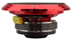 Audiopipe close-up of compression horn driver delivering focused mids