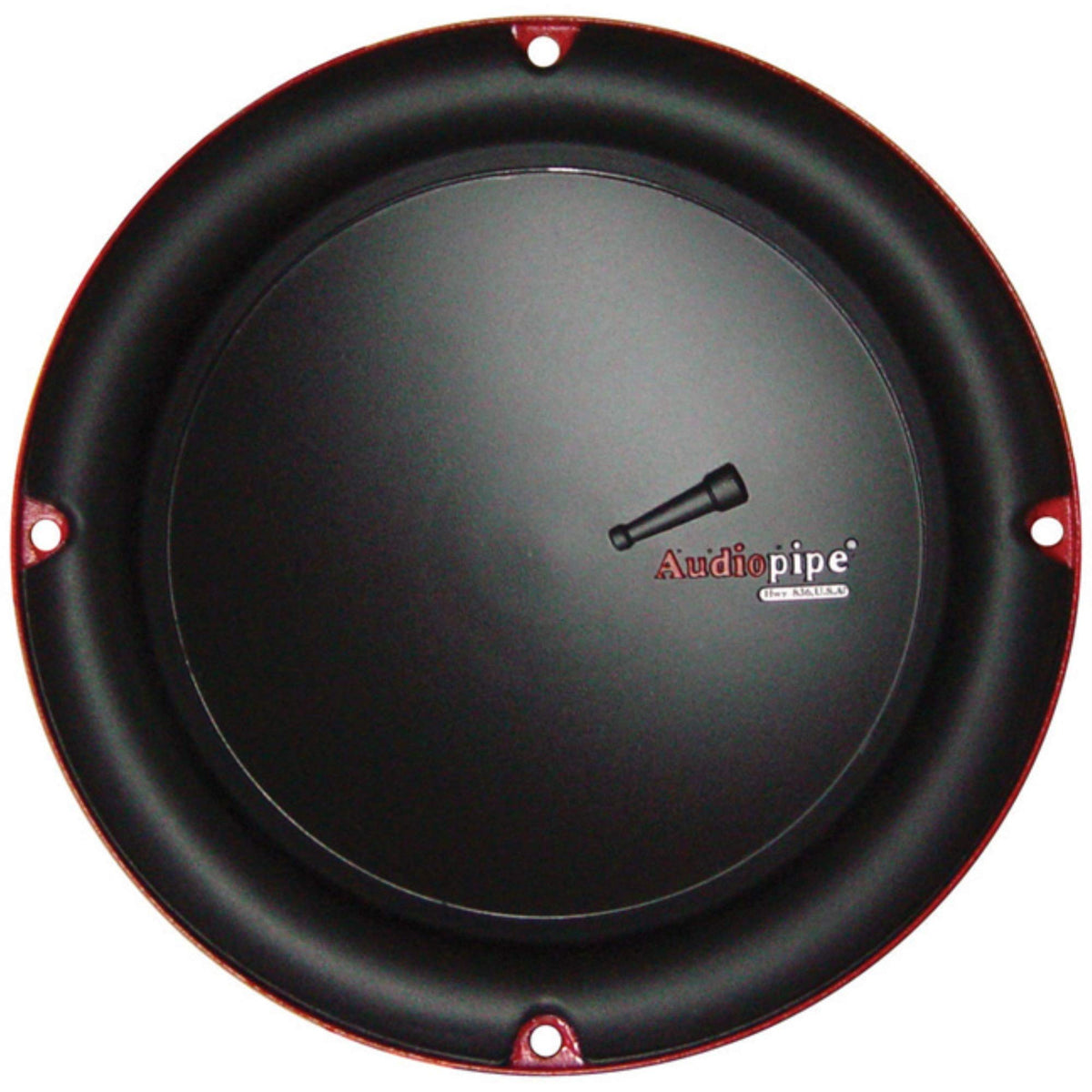 Audiopipe TS-CAR6 installed in a car trunk showing compact fit and stronger low-end