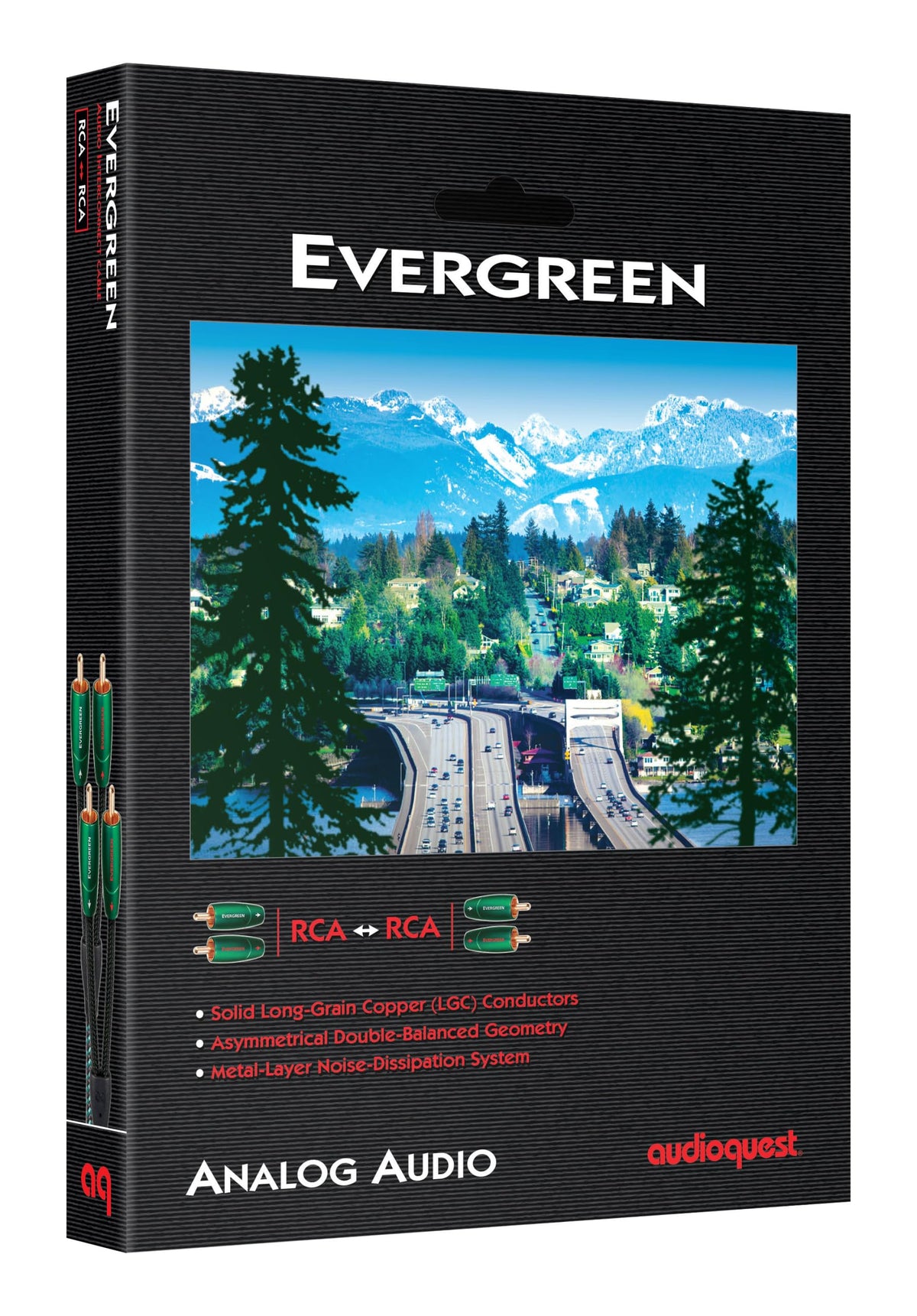 AudioQuest Evergreen RCA cable gold-plated connectors ensure reliable signal transfer