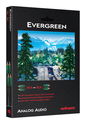 AudioQuest Evergreen RCA cable gold-plated connectors ensure reliable signal transfer