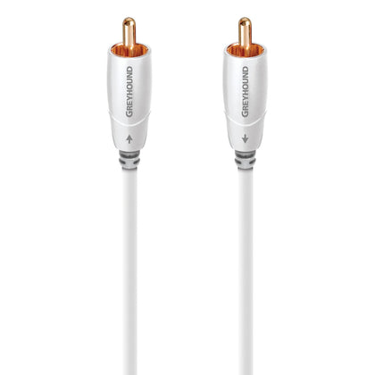 AudioQuest Greyhound RCA cable 3m white with noise-dissipation for cleaner bass