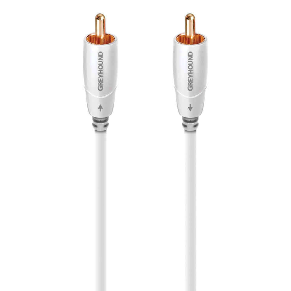 AudioQuest Greyhound RCA cable 3m white with noise-dissipation for cleaner bass