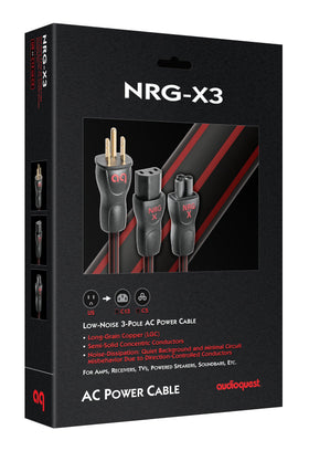 AudioQuest NRG-X3 wall-plug end with robust housing for reliable performance.