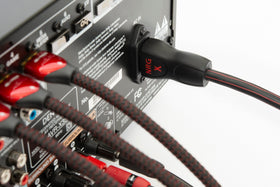 AudioQuest NRG-X3 conductor close-up highlights LGC construction and premium materials.