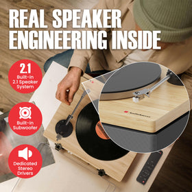 Audiosource patented isolation image explains reduced vibration for clearer playback