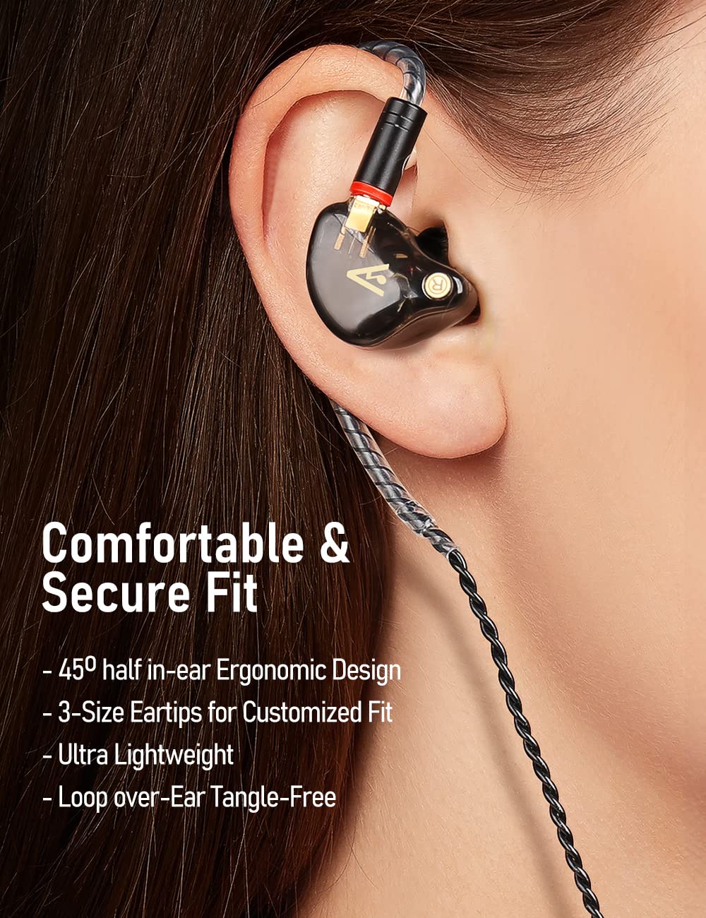 Audiovance compact hard carry case open protecting earbuds on the go