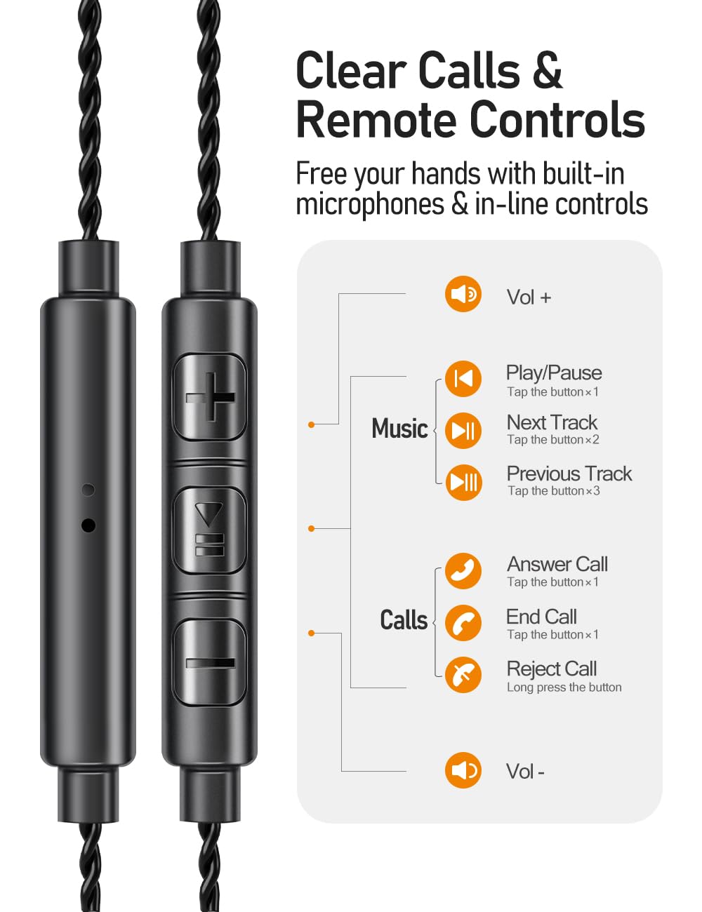 Audiovance flexible earhooks and eartips set for secure fit and comfort
