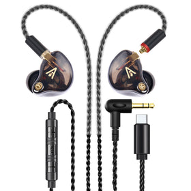 Audiovance front packaging showing earbuds and accessories for easy identification