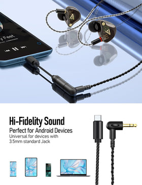 Audiovance USB‑C to 3.5mm adapter with jack for wide device compatibility