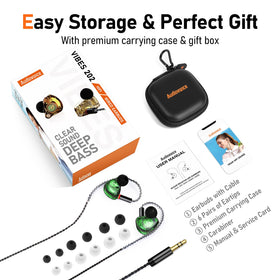 Audiovance Vibes 202 worn in ear demonstrating stable fit and isolation
