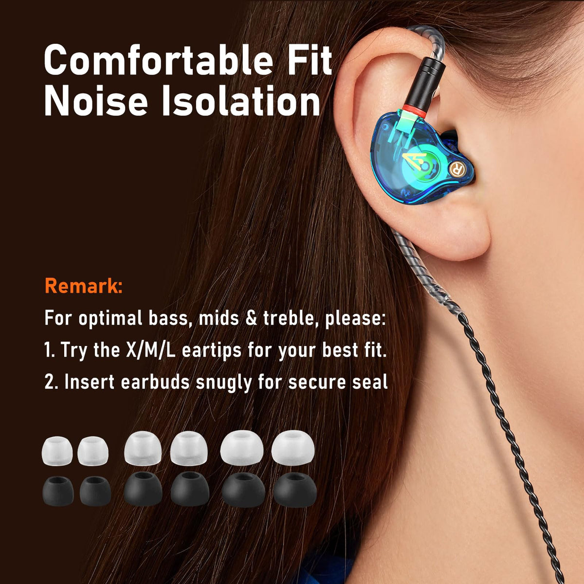 Audiovance Vibes 202 beside coin for size comparison to show compact portability