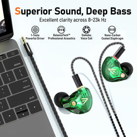 Audiovance Vibes 202 silver-plated Litz cable detail ensures clear signal