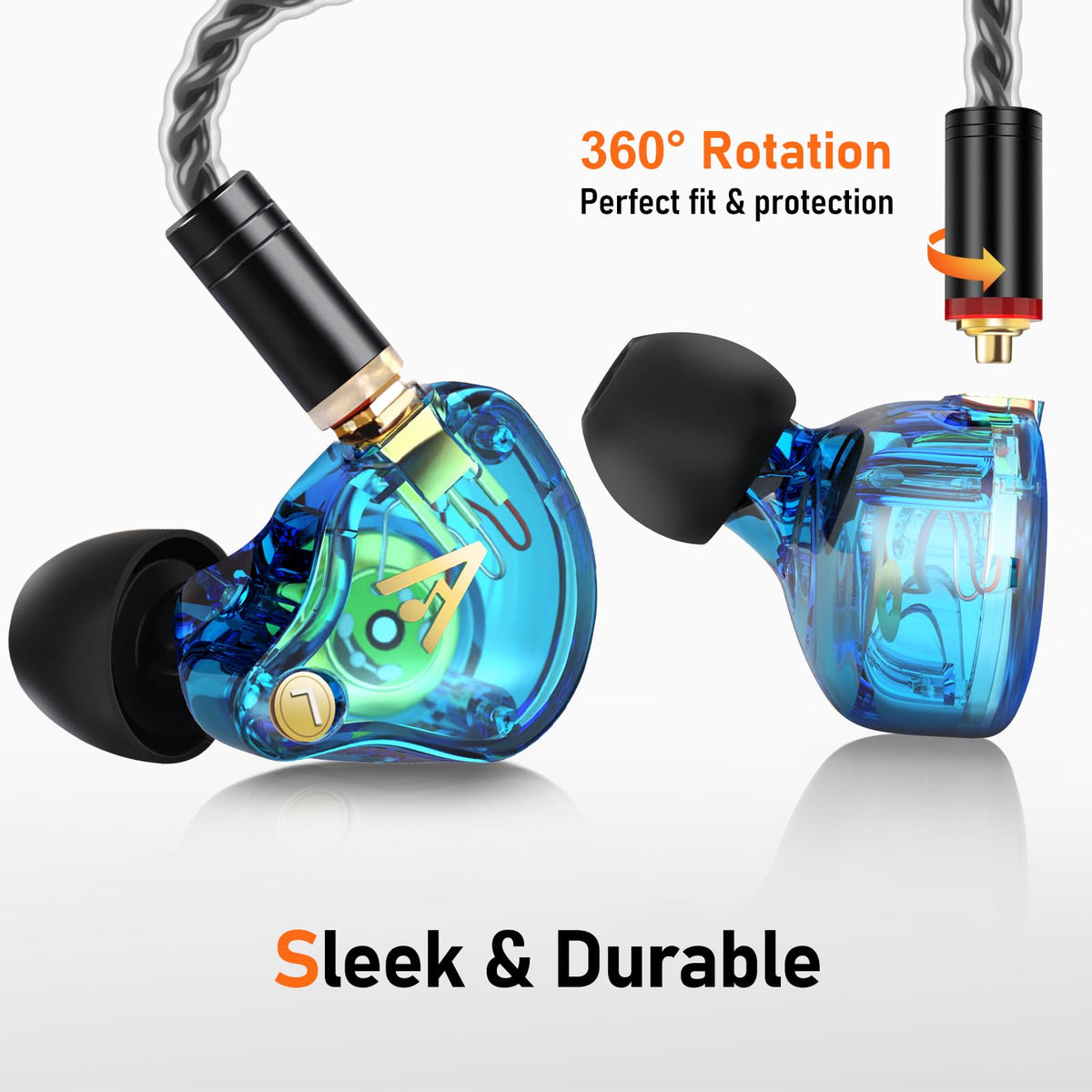 Audiovance Vibes 202 next to a coin showing compact size and portability