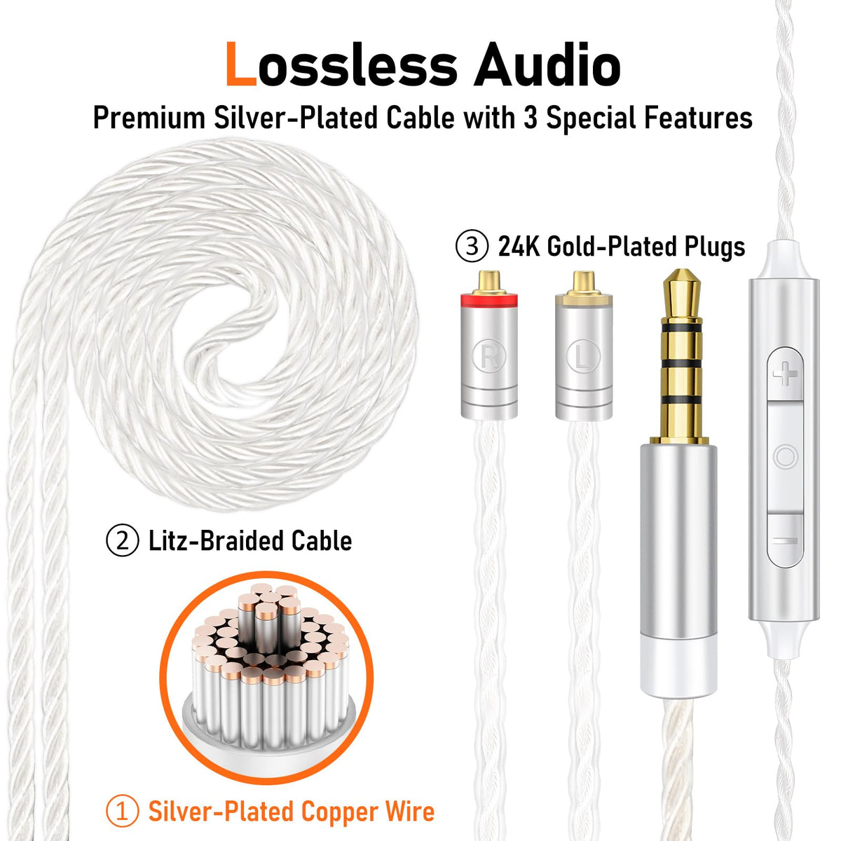 Audiovance six eartip selection laid out to show fit options and improved noise isolation