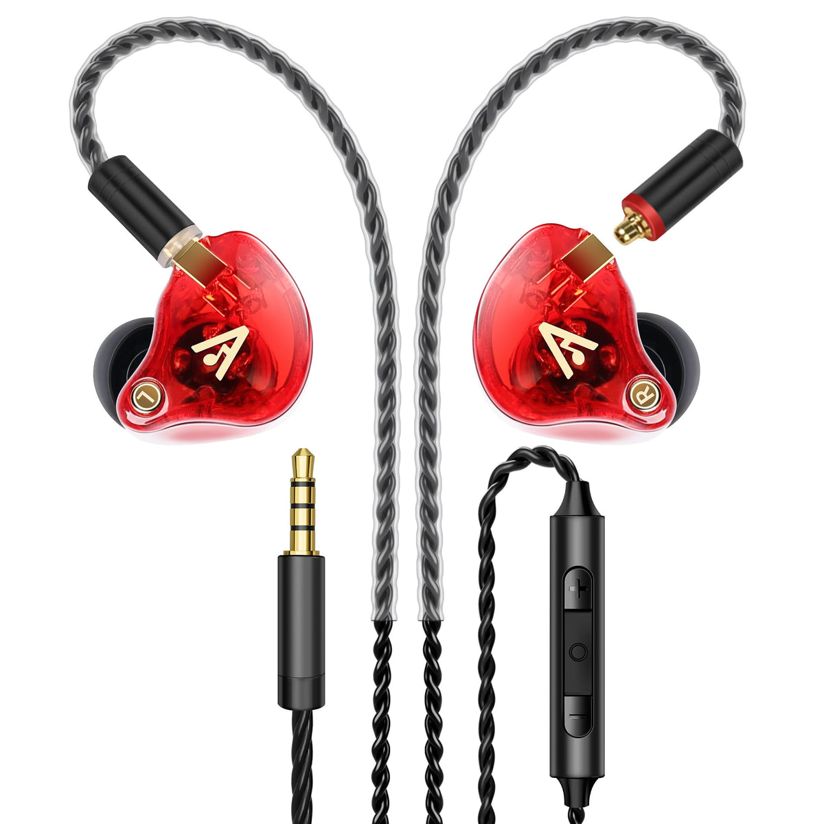 Audiovance front packaging showing earbuds and case, highlights portability