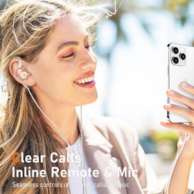 Audiovance earbuds plugged into smartphone for direct USB‑C high‑res audio.