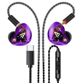 Audiovance front view of earbuds showing polished shells and comfort fit