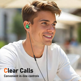 Audiovance Vibes 202MC worn in ear during commute demonstrating secure fit