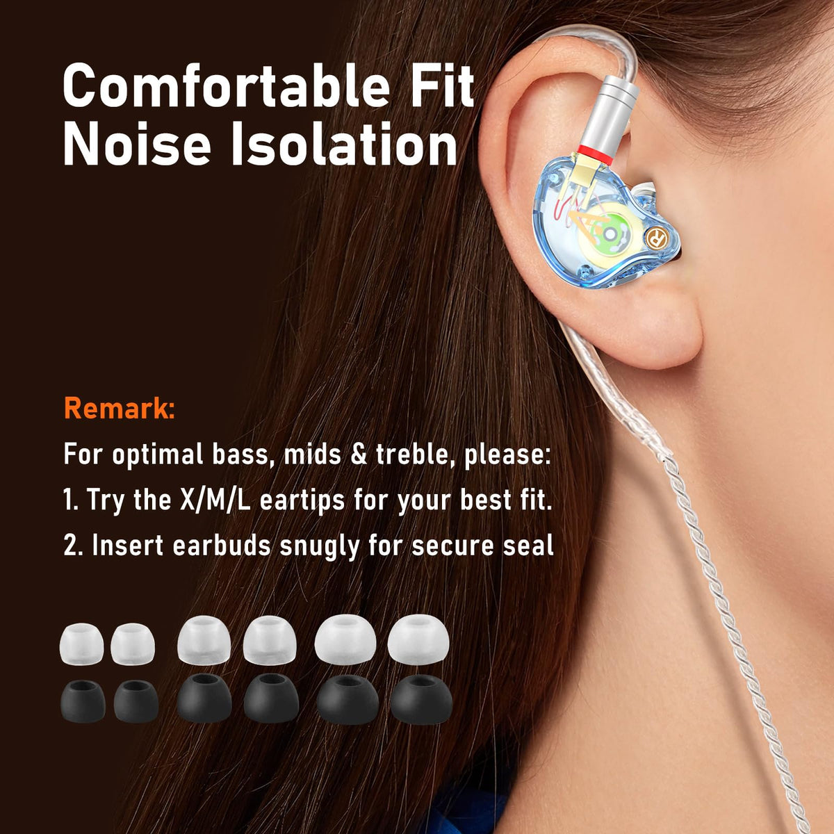 Audiovance product box and manual arranged to show included accessories and documentation