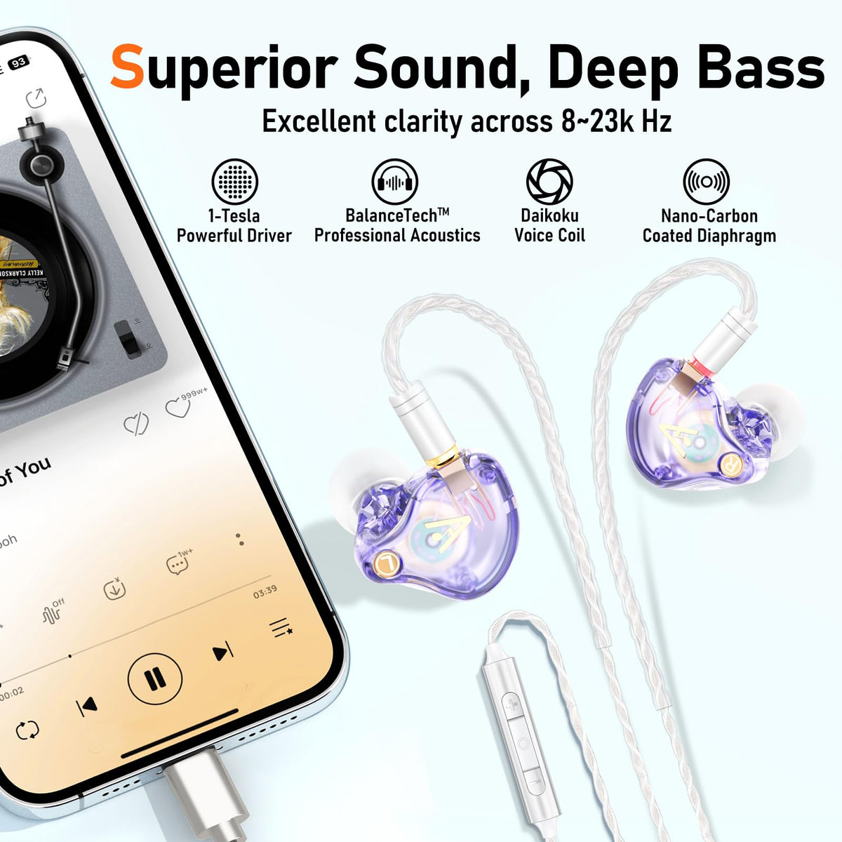 Audiovance silver‑plated Litz cable detail highlighting durable braided design and conductivity