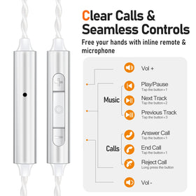 Audiovance earbuds beside smartphone to show scale and USB‑C plug compatibility benefit