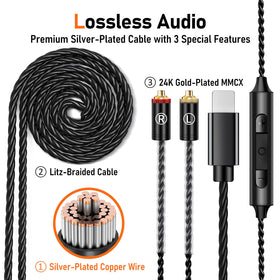 Audiovance Vibes 202ML six eartips set for secure comfort and noise isolation
