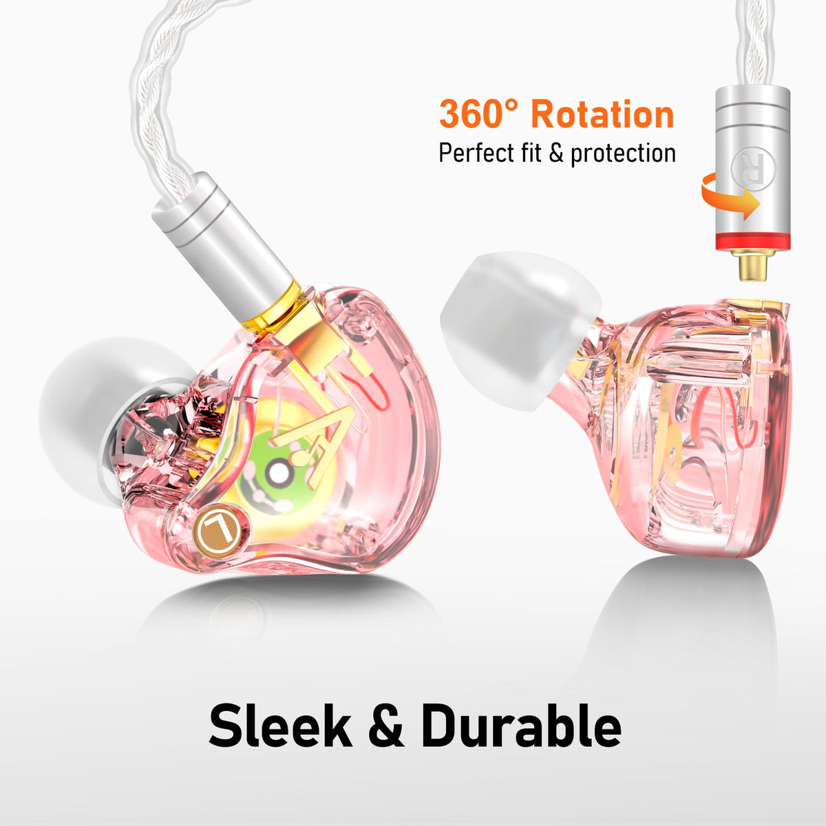 Audiovance Vibes 202ML worn over ear showing secure fit and stable monitoring benefit