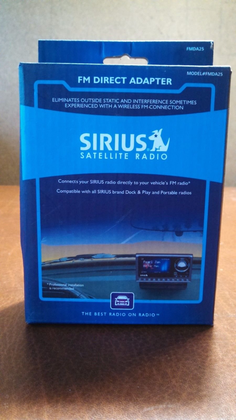 Audiovox SiriusXM FMDA25 direct adapter behind the dash for static-free satellite radio