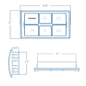AUDIOZERONE marine car audio system offers versatile playback.