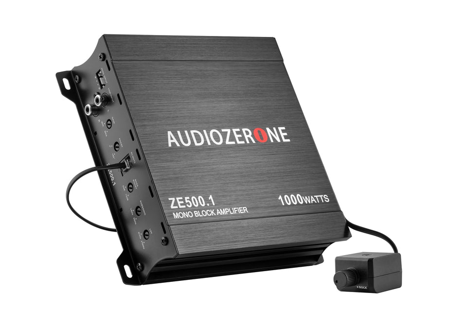 Audio Zerone ZE500.1 shown in 1 ohm stability ideal for heavy-load subwoofers