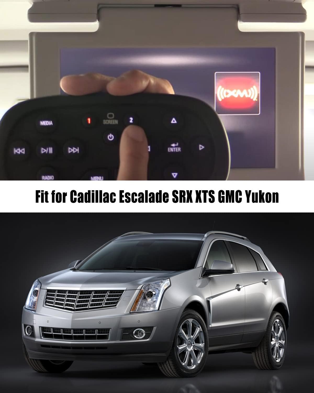 AUGREX remote stored below the screen for easy in-car access.