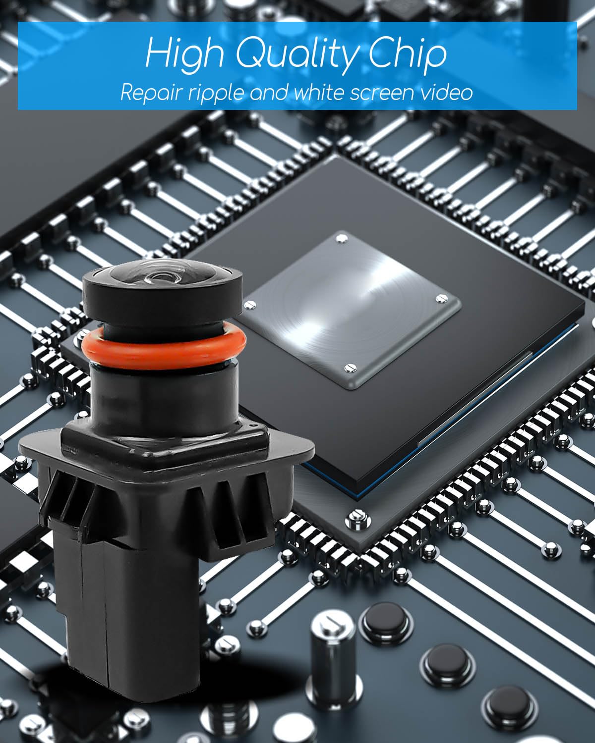 AUGREX wide-angle lens reduces blind spots during maneuvers.