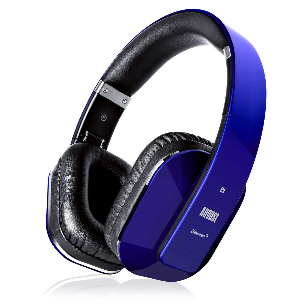 August EP650 blue front view headset for immersive listening
