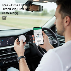 AUHKO Real-Time Vehicle Tracker compatible with Apple Find My for iOS tracking.