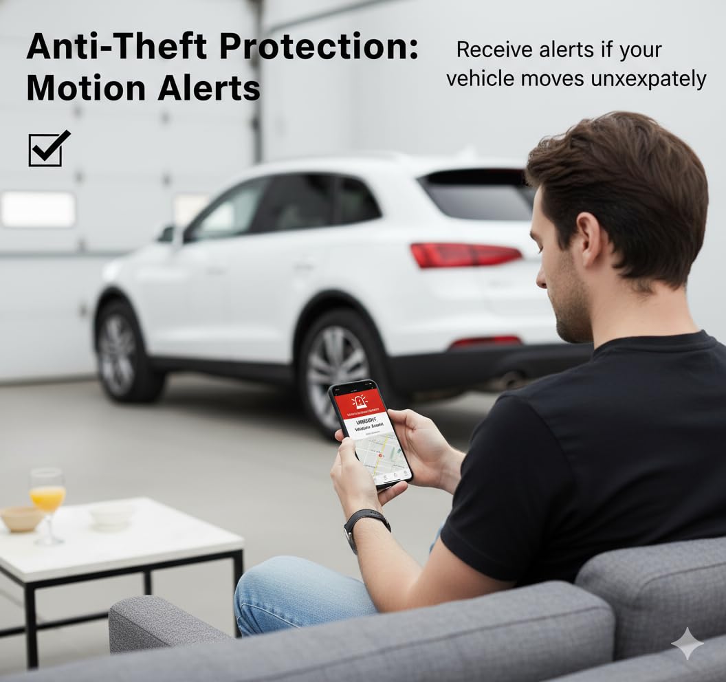 AUHKO Real-Time Vehicle Tracker offers lifetime tracking with no subscription fees.
