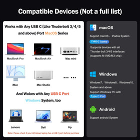AUIMCE USB-C to USB-C cable included for seamless setup