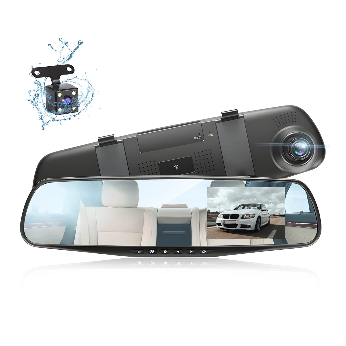 AUKEPO dash cam front 1080p view delivers crisp daytime footage.