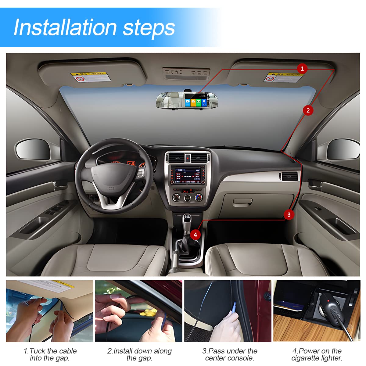 AUKEPO dash cam with G-Sensor parking mode saves events.
