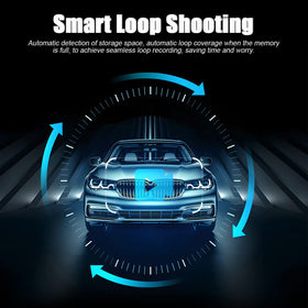 AUKEPO dash cam loop recording provides continuous footage.