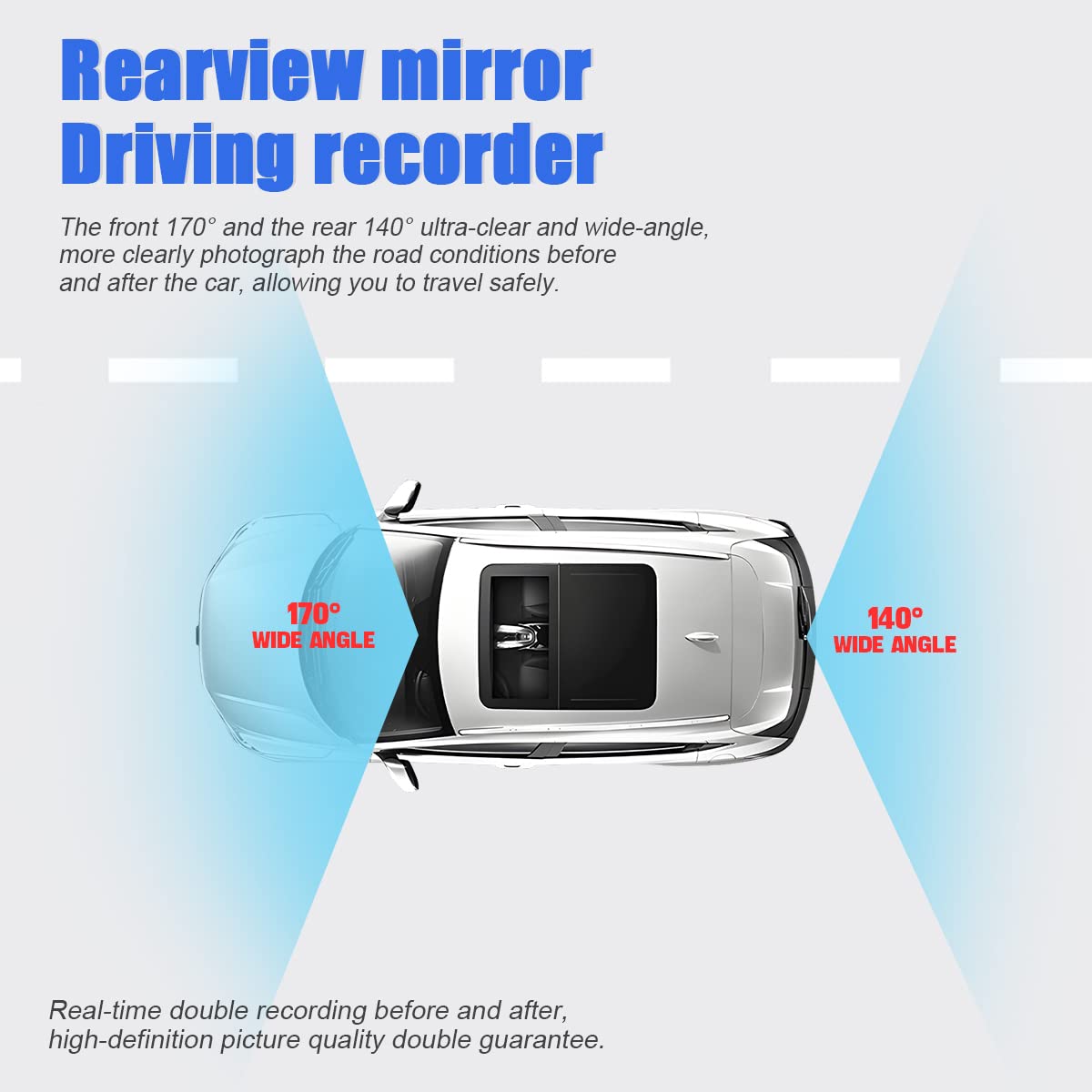 AUKEPO dash cam night vision captures clearer details in low light.