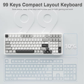 AULA F99 included keycap and switch pullers showing plug-and-play customization