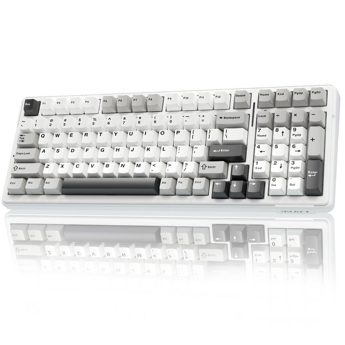 AULA F99 front view showing compact layout and RGB for versatile use