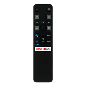 AULCMEET RC802V remote front view for TCL TV with intuitive control.