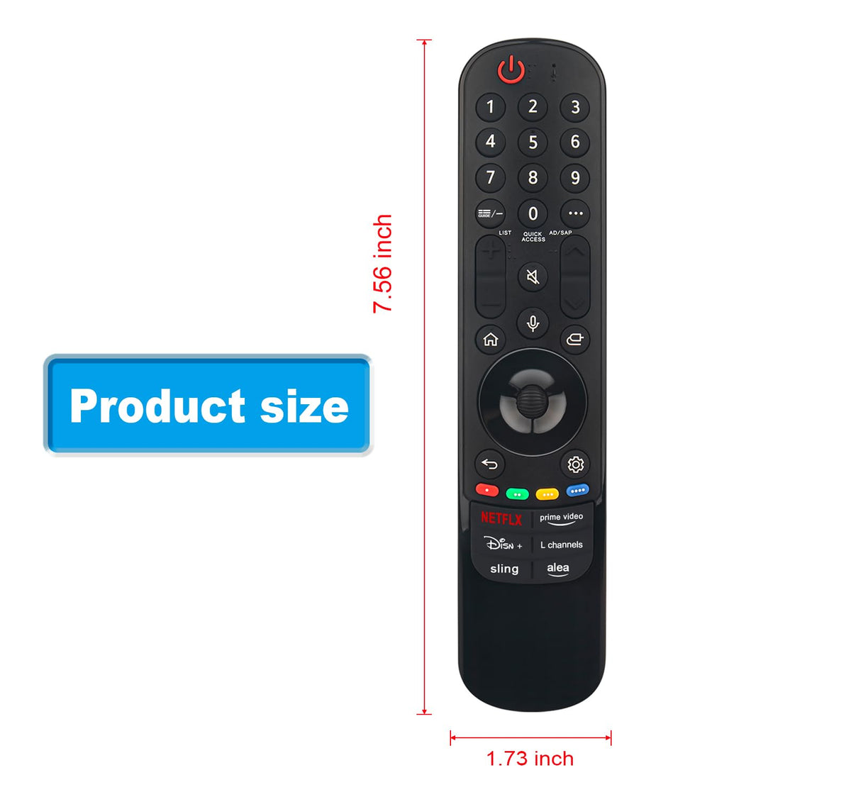 AULCMEET remote with Voice Pointer Scroll Function highlighting quick scrolling and easier selection