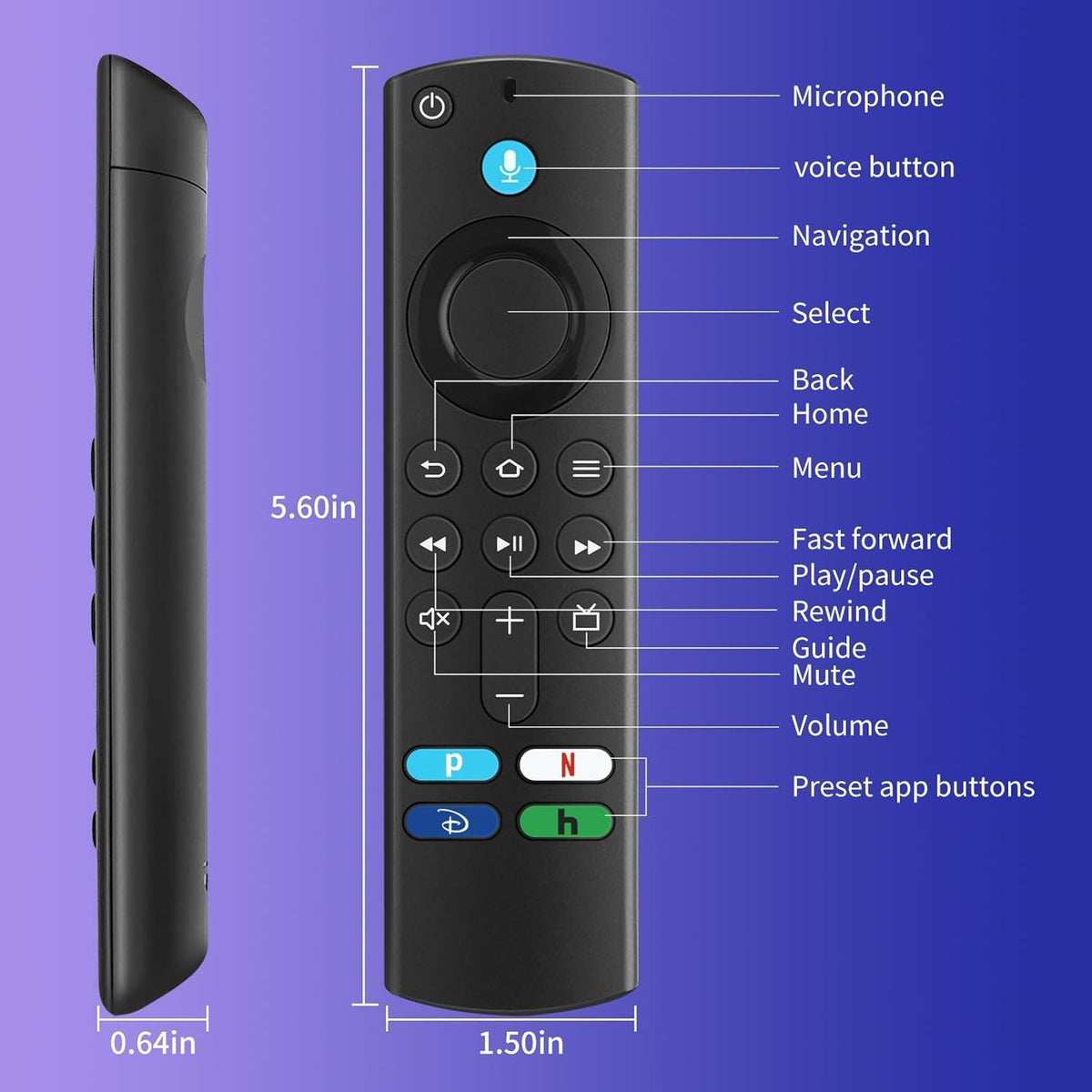 AULTRA L5B83G ergonomic handheld remote ideal for daily TV control.